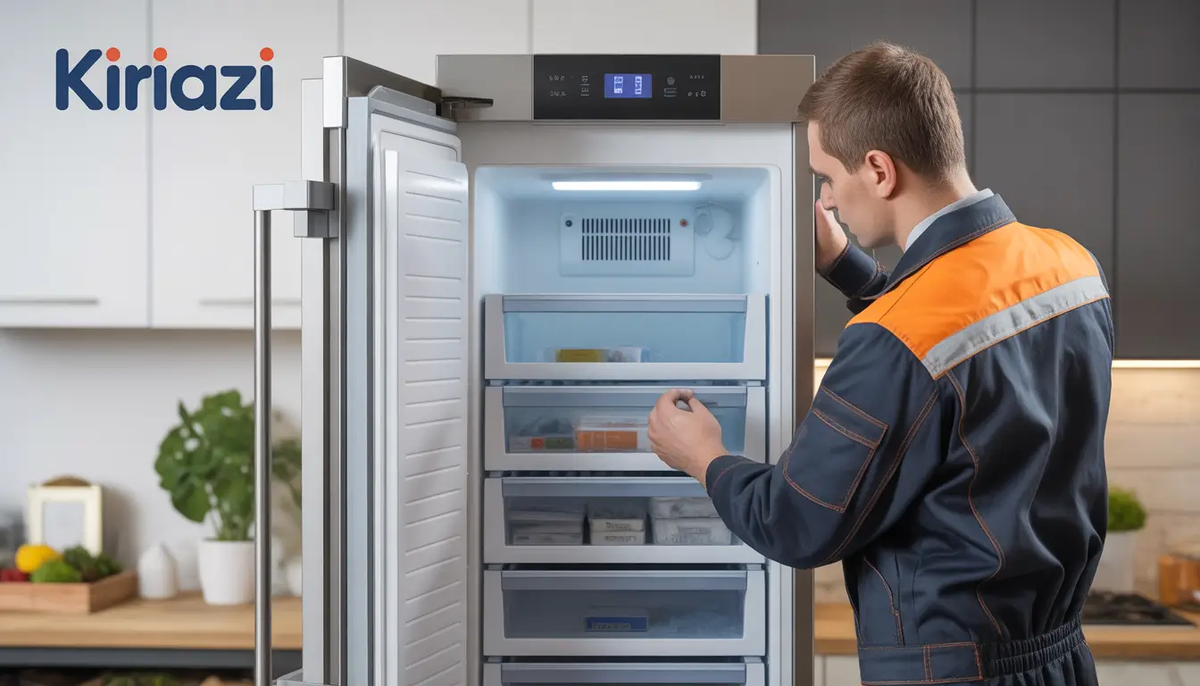 فني يقوم بإصلاح ديب فريزر كريازي ديجيتال بالمنزل